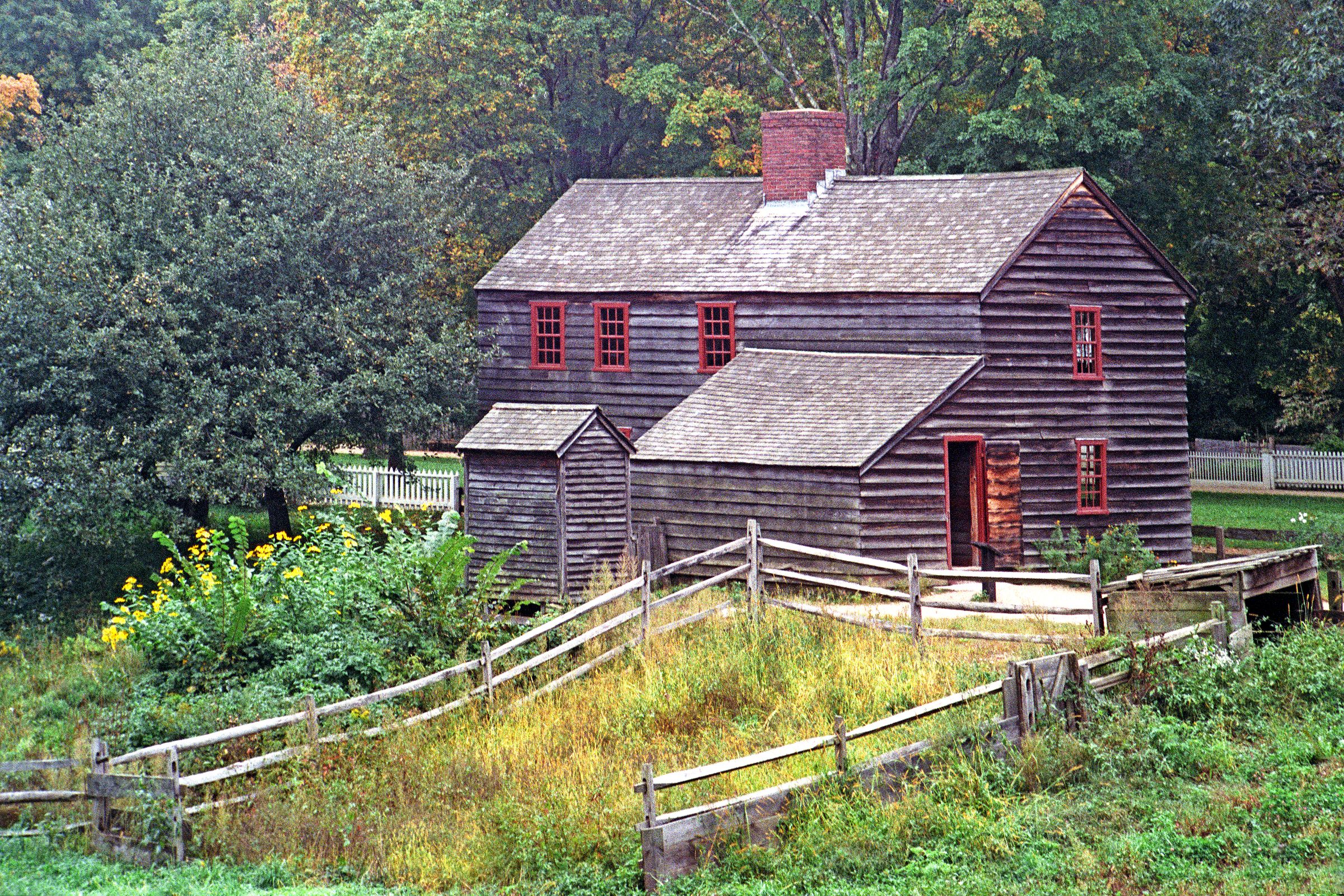 Historic New England farmhouse in Vermont