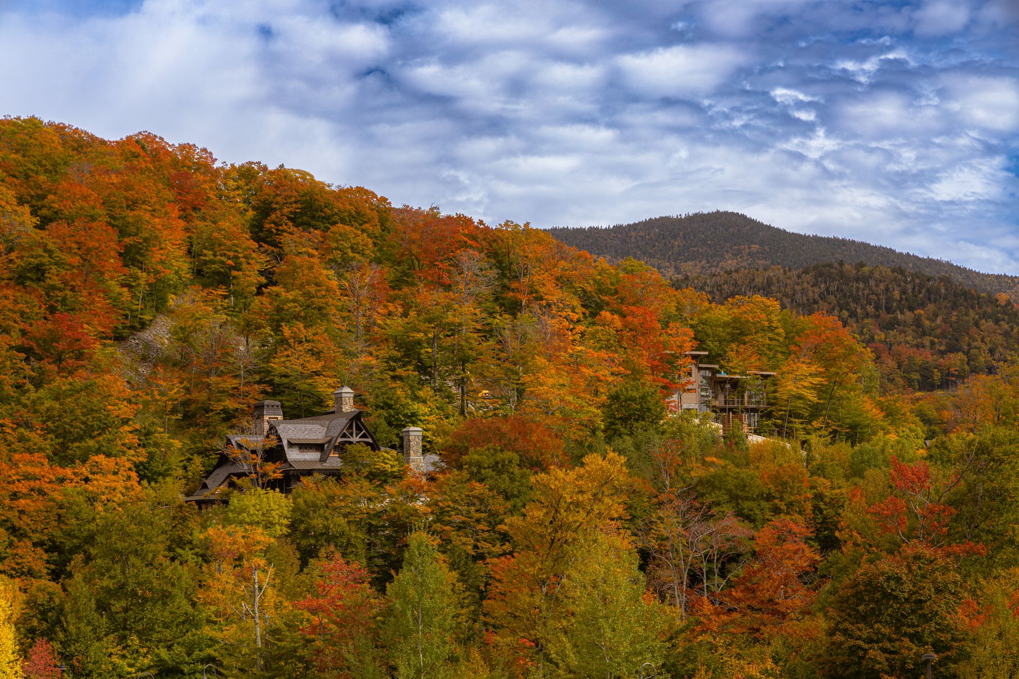 Vermont mountainside in fall color